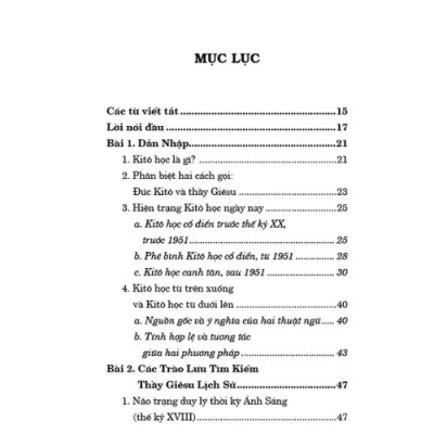 GIÁO TRÌNH DẪN NHẬP KI-TÔ HỌC