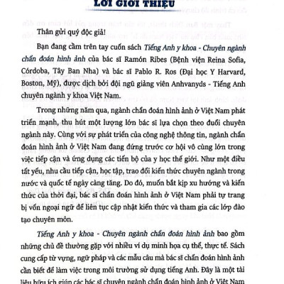 Tiếng Anh Y Khoa - Chuyên Ngành Chẩn Đoán Hình Ảnh (PNU)