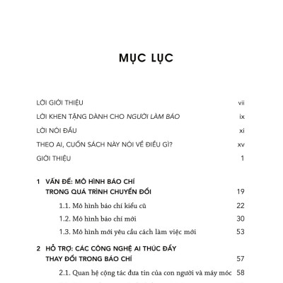 Sách - Người Làm Báo - Trí Tuệ Nhân Tạo Và Tương Lai Của Báo Chí