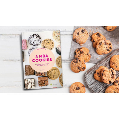 Sách - 4 Mùa Cookies : 100 Công Thức Bánh Quy Siêu Dễ Làm Tại Nhà