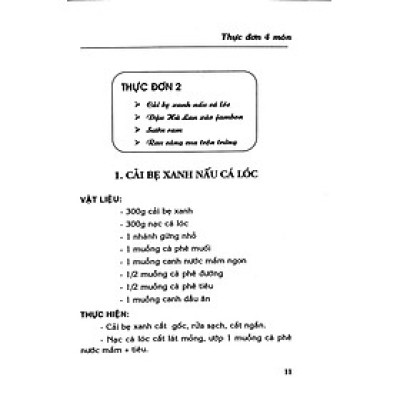 Thực Đơn Bốn Món