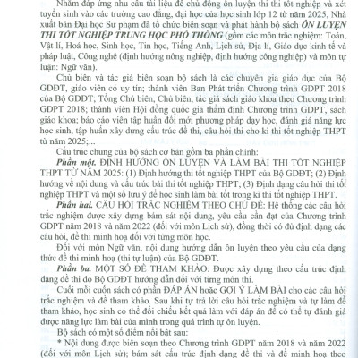Ôn Luyện Trắc Nghiệm Thi Tốt Nghiệp Trung Học Phổ Thông (năm 2025) Môn Ngữ Văn