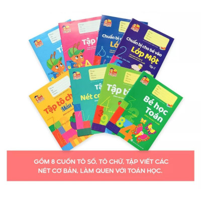 Chuẩn Bị Cho Bé Vào Lớp Một (Túi 8 Cuốn) - Bản Quyền