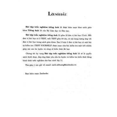 Bài Tập Trắc Nghiệm Tiếng Anh Lớp 11 - Có Đáp Án