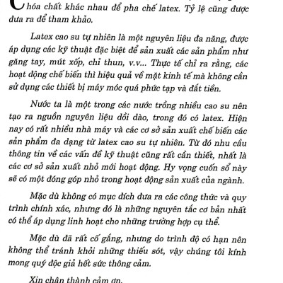 Sách - Sổ Tay Công Nghệ - Latex - Cao Su Tự Nhiên
