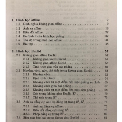 Sách - Giáo trình Hình học tuyến tính