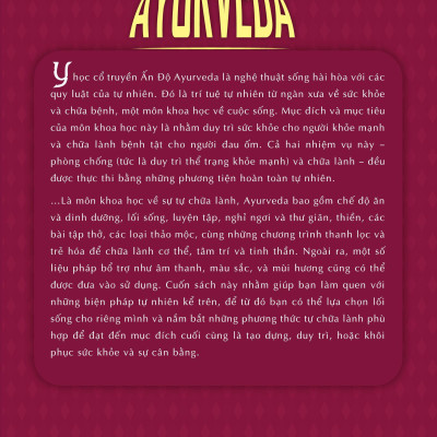 AYURVEDA - Phương Pháp Y Thuật Cổ Truyền Ấn Độ Hơn 5000 Tuổi