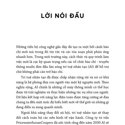 Sách - Người Làm Báo - Trí Tuệ Nhân Tạo Và Tương Lai Của Báo Chí