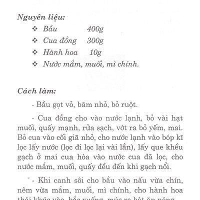 Các Món Canh Ngon (Tái Bản)