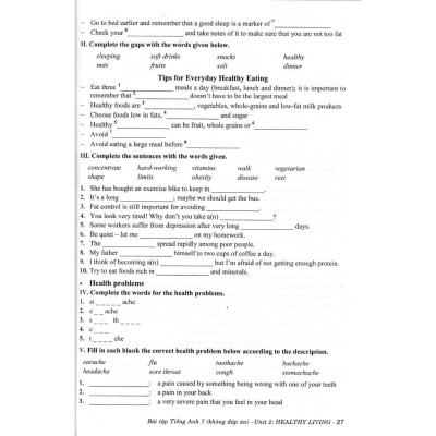 Sách - Bài Tập Tiếng Anh Lớp 7 - Không Đáp Án - Bám Sát SGK Kết Nối - Hồng Ân