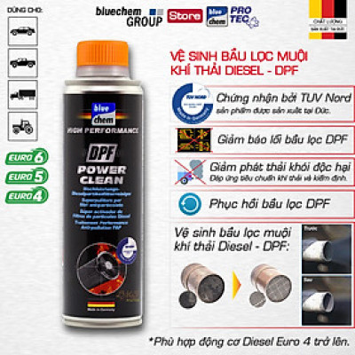 Dung dịch Bluechem Vệ sinh Bộ lọc muội than Diesel (DPF Power Clean) 300ml