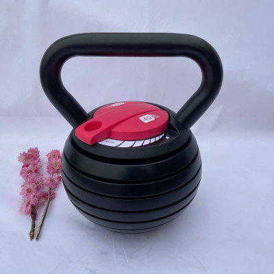 Tạ Bình Vôi,Tạ Kettlebell Điều Chỉnh 18kg Cao Cấp 100% Gang Đúc Thế Hệ Mới Nhất 2021