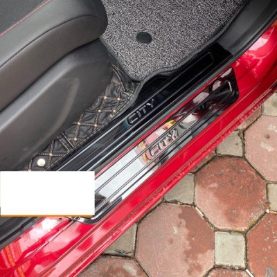 Ốp bậc cửa , nẹp bước chân Honda City 2021-2022 cao cấp -mẫu Titan 8 chi tiết