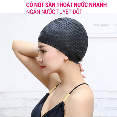 Mũ Bơi Người Lớn, Trẻ Em Silicone Siêu Co Giãn – Chọn Màu, Siêu Bền, Siêu Mềm, Chống Thấm Nước Loại Có Gai - Hàng Chính Hãng dododios