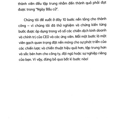 Chiến Lược Để Dẫn Đầu - Bài Học Kinh Doanh Từ 10 Chiến Dịch Tranh Cử Điển Hình