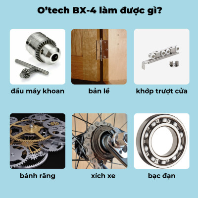 Xịt Mỡ Bò Nước Bôi Trơn Chịu Nhiệt, Có Tẩy Rỉ Sét BX4 (450 ml) Lithium White Grease - Hàng Chính Hãng