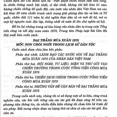 Sách - Đại Thắng Mùa Xuân 1975 - Mốc Son Chói Ngời Trong Lịch Sử Dân Tộc