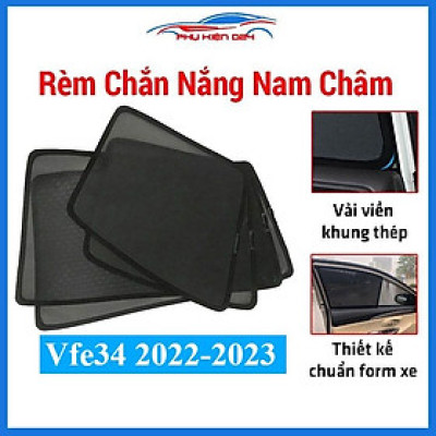 Bộ rèm che nắng ô tô nam châm theo xe Vinfast Vfe34 2022-2023 chắn nắng tốt, lắp đặt đơn giản, tiện lợi