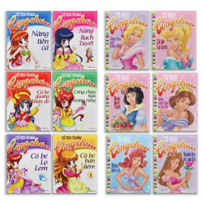 Combo 6 cuốn Cổ Tích Tô Màu Công Chúa