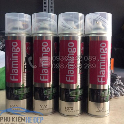 Bình xịt vệ sinh điều hòa ô tô, vệ sinh dàn lạnh, bình xịt vệ sinh Flamingo