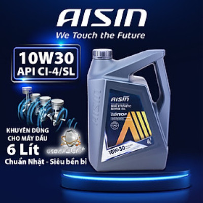 Dầu Nhớt Bán Tổng Hợp AISIN Econtech+ CI4/SL 10W30 6 Lít ECSI1036PB - Nhập Khẩu Chính Hãng