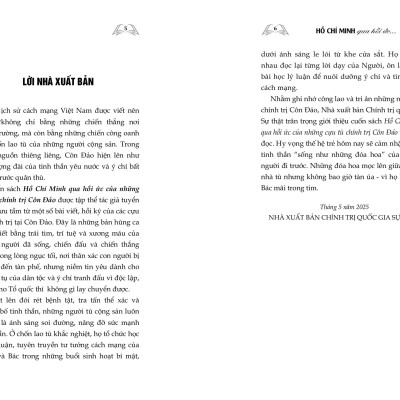 Sách - Hồ Chí Minh Qua Hồi Ức Của Những Cựu Tù Chính Trị Côn Đảo