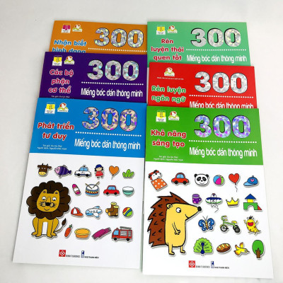 Combo  300 Miếng Bóc Dán Thông Minh (6 Cuốn)