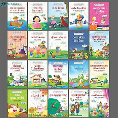 Sách - Combo 20 Truyện Cổ Tích Song Ngữ Dành Cho Thiếu Nhi (Bộ 20 Cuốn)