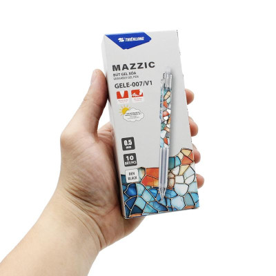 Hộp 10 Bút Gel Xóa Được 0.5 mm - Thiên Long GELE-007/V1 - Mực Đen