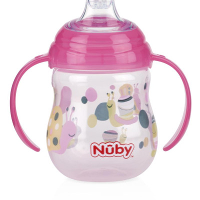 [ 10320-Nuby ] Bình uống nước 270ml, ống hút mỏ vịt làm bằng Silicone