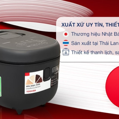 NỒI CƠM ĐIỆN TỬ 1.8L TOSHIBA RC-18DR4TVN - Hàng chính hãng