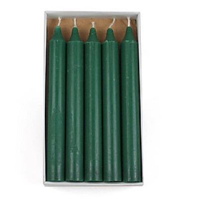 Hộp 15 cây nến thơm thẳng Quang Minh Candle FTRAMART EDC2317  cao 15cm (Xanh rêu đậm)