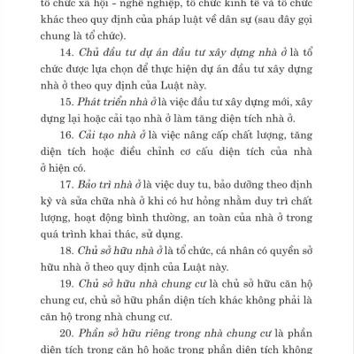 Luật Nhà ở năm 2023 (sửa đổi, bổ sung năm 2024)