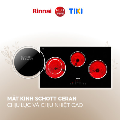 Bếp hồng ngoại Rinnai RB-7013E-CB mặt kính Schott 5200W - Hàng chính hãng.