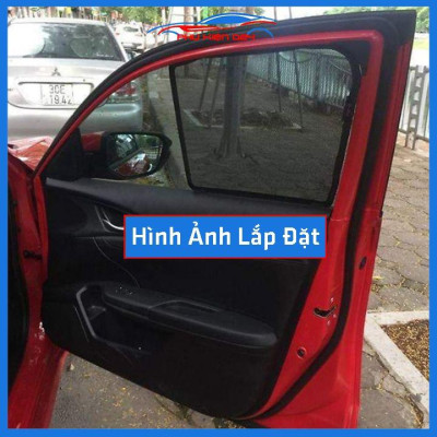 Bộ 4 rèm chắn nắng nam châm Accent 2018-2019-2020 khung cố định chống tia UV