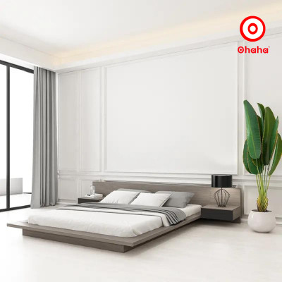 [Miễn phí vận chuyển & lắp đặt] Giường ngủ bệt thông minh kiểu Nhật cao cấp kèm 2 tap đầu giường Ohaha - GB012