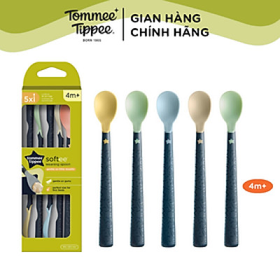 Thìa Ăn Dặm Tommee Tippee Softee, Cho Bé Từ 4 Tháng - Set 5 Thìa, Tách Lẻ (Giao Màu Ngẫu Nhiên)