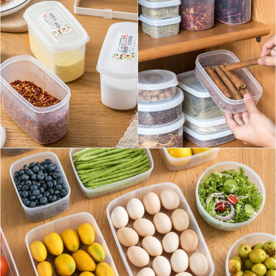 Combo 06 hộp bảo quản thực phẩm Nakaya Firm Pack H 800ml & M 1.3L - Hàng nội địa Nhật Bản | Made in Japan