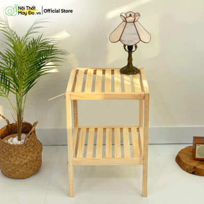KỆ GỖ TRANG TRÍ HÀN QUỐC, KỆ ĐẦU GIƯỜNG 2 TẦNG - SHELF 2F