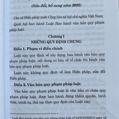Luật Ban Hành Văn Bản Quy Phạm Pháp Luật (Sửa Đổi, Bổ Sung Năm 2025)