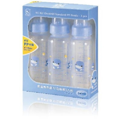 BỘ BÌNH SỮA CỔ NHỎ NHỰA PP KUKU KU5922 - 240ML - SET 3 BÌNH