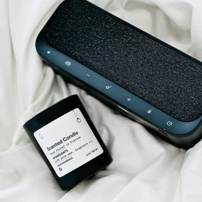 Nến thủy tinh đen nhám 180g