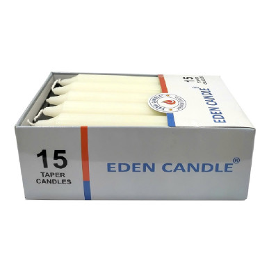 Hộp 15 cây nến thơm thẳng Eden Candle FTRAMART EDC2317 cao 15cm (Vàng nhạt/ kem/ Ivory)