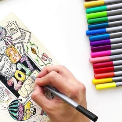 Bút dạ kim nắp kẹp 12 màu Faber 150712