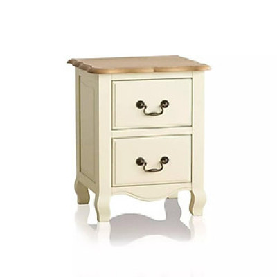 Tủ Đầu Giường 2 Ngăn Kéo Bella Gỗ Sồi Ibie BSK2BELO - Trắng (50 x 40 cm)