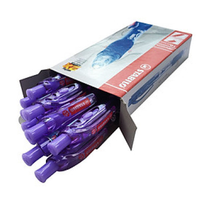 Hộp Bút Bi Bấm STABILO Marathon 318F - Hộp 10 bút đen (BP318F/10-BK)