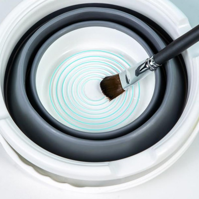 Cốc rửa cọ Deli - pha màu đa năng có thể gấp gọn - 73901