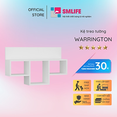 Kệ gỗ trang trí phòng khách gia đình SMLIFE Warrington