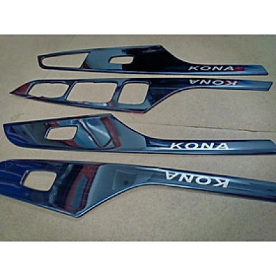 Bộ ốp nội thất titan xe Hyundai KONA 2018 2019 2020 5 chi tiết cao cấp