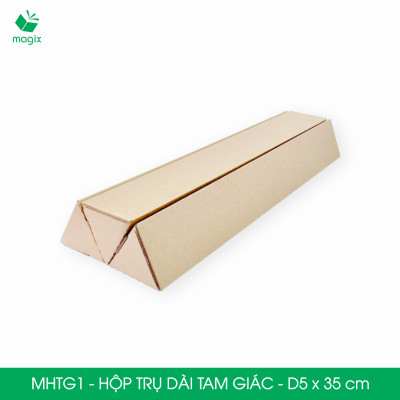 MHTG1 - D5x35 cm - 20 Hộp trụ dài tam giác thay thế ống giấy - Hộp carton đóng gói hàng
